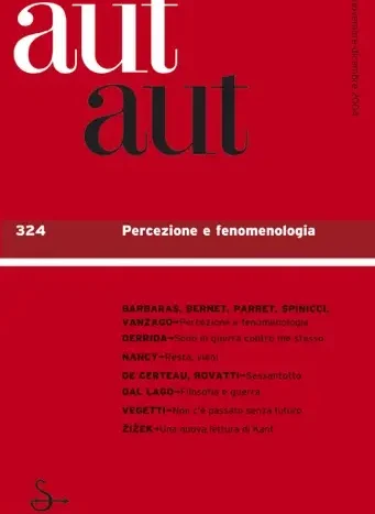 Aut aut n. 324 Percezione e fenomenologia